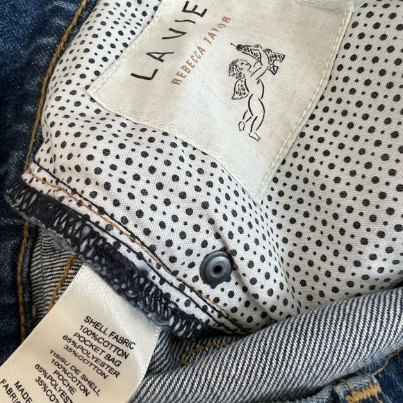 NWT REBECCA TAYLOR 90s High Waist Tapered Leg Ankle Crop Denim Mom Jeans Size 25 - Picture 9 of 9